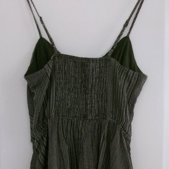 New Blue Rain Olive Green Skater Dress Francesca's NWT XS / S Spaghetti Straps - Picture 6 of 9